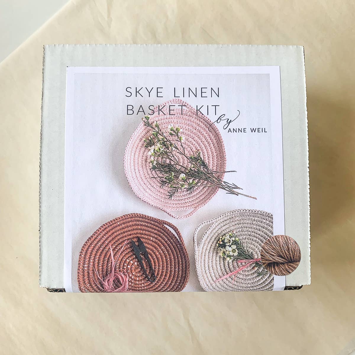 Skye Linen Basket Kit: Rust