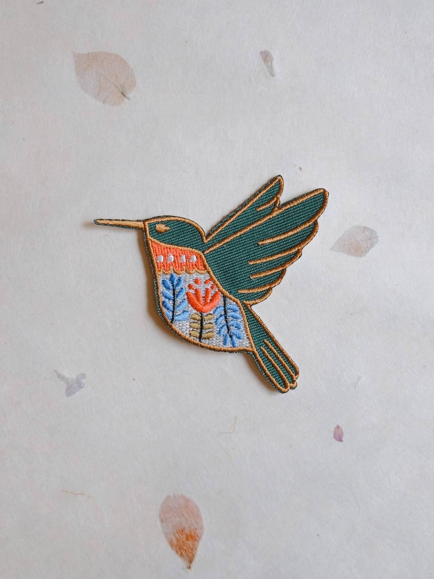 Hummingbird Iron-On Patch