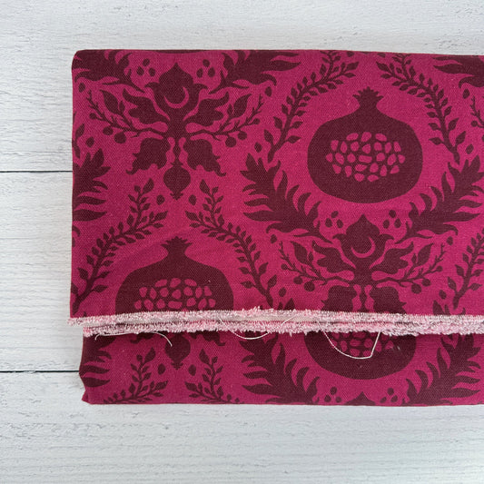 Waste-Not Remnant Fabric Cuts - Pomegranate Damask
