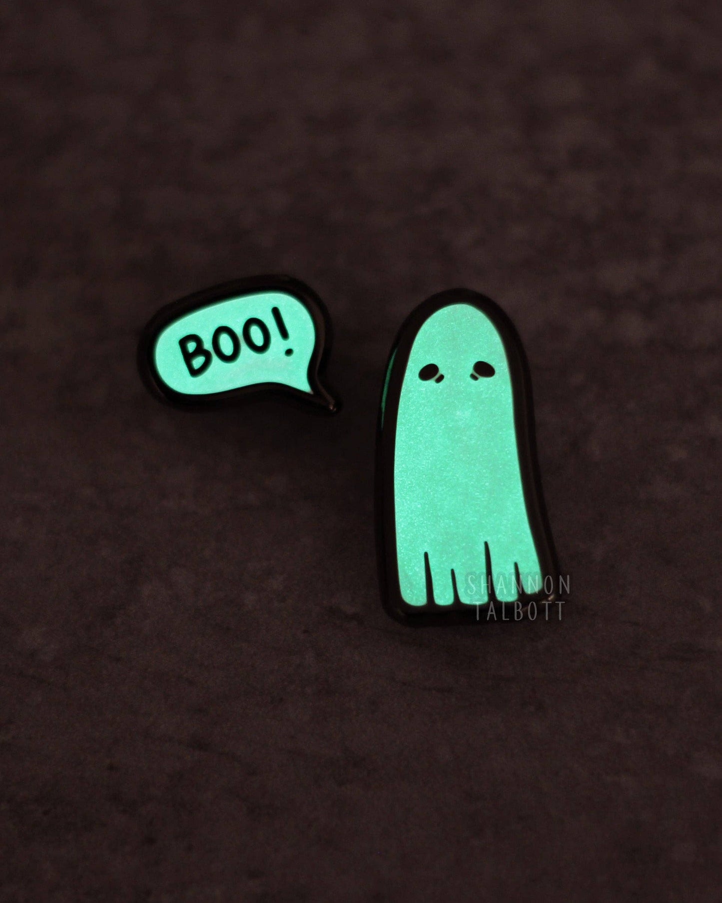 Ghost Spooky Halloween Enamel Pin Set - Glow in the Dark
