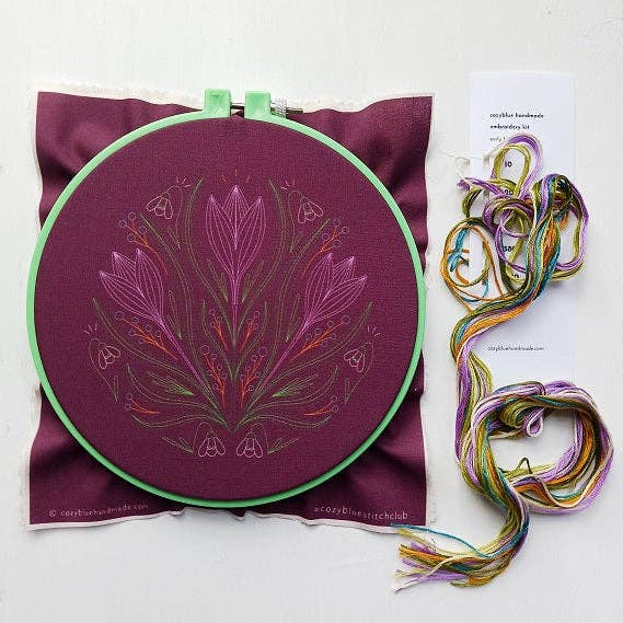 Early bloomer embroidery kit