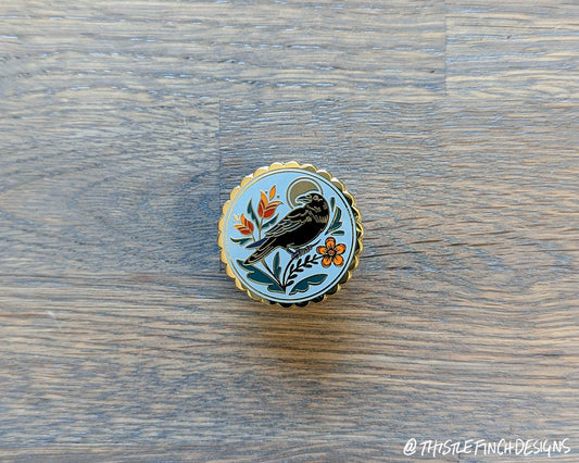 Crow Distelfink PA Dutch Hard Enamel Pin