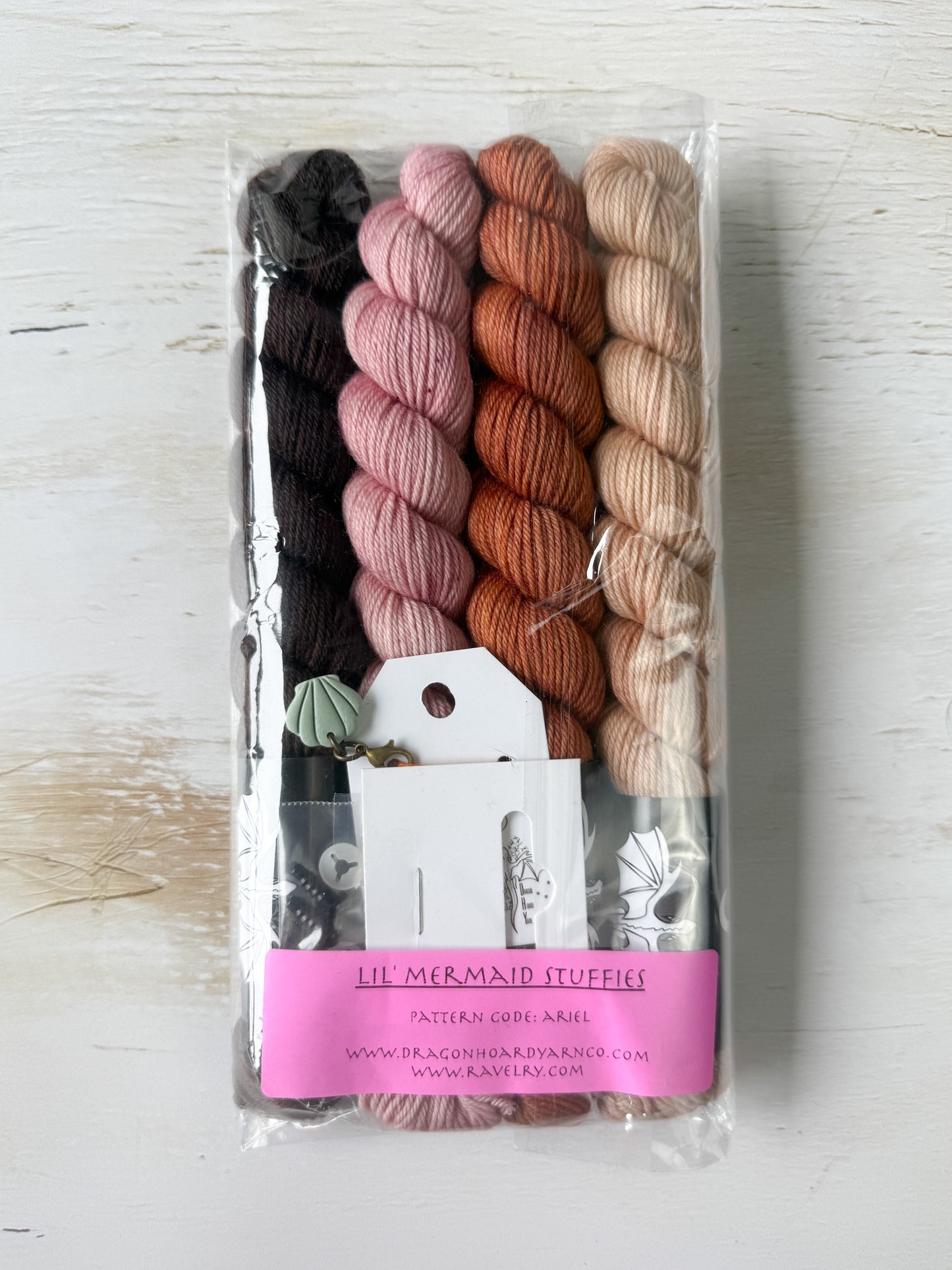 LiL' Mermaid Stuffie Mini Skein Set by Dragon Hoard Yarn