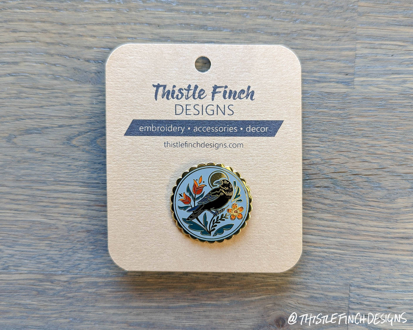 Crow Distelfink PA Dutch Hard Enamel Pin