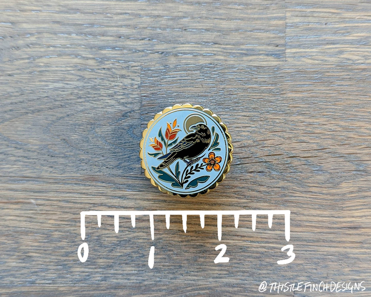 Crow Distelfink PA Dutch Hard Enamel Pin