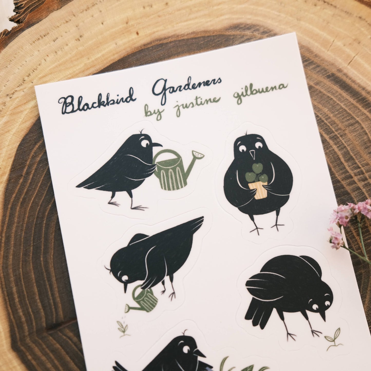 Blackbird Gardeners Sticker Sheet