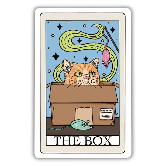 The Box Cat Tarot Card Vinyl Sticker: Loose Sticker