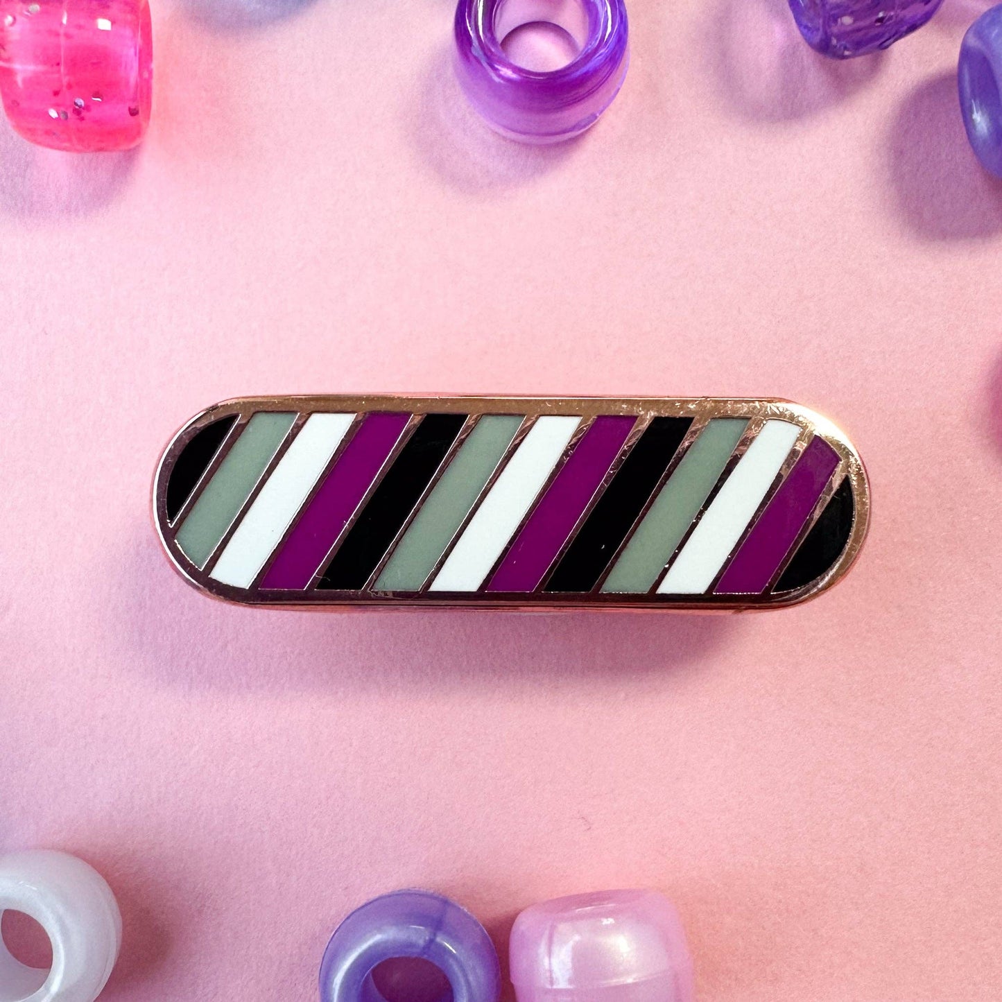 Asexual Pride Plaque Enamel Pin