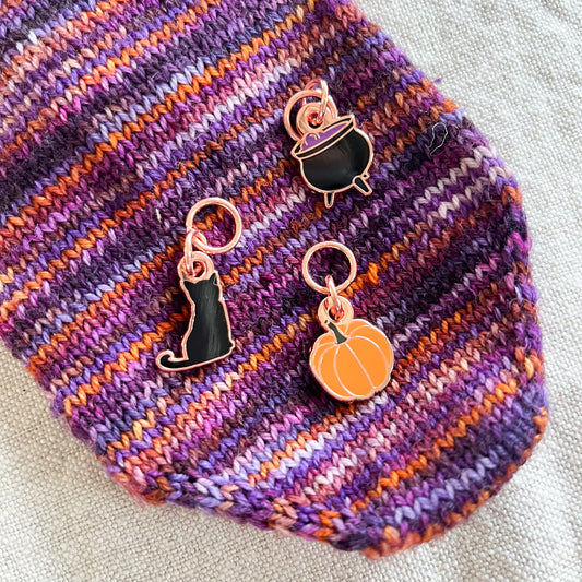 Witch's Rose Gold Stitch Marker Set by toil & trouble