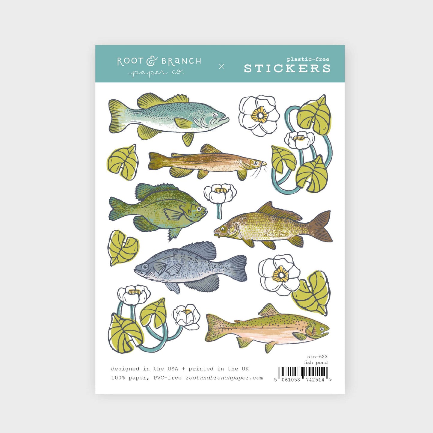 Fish Pond Sticker Sheet