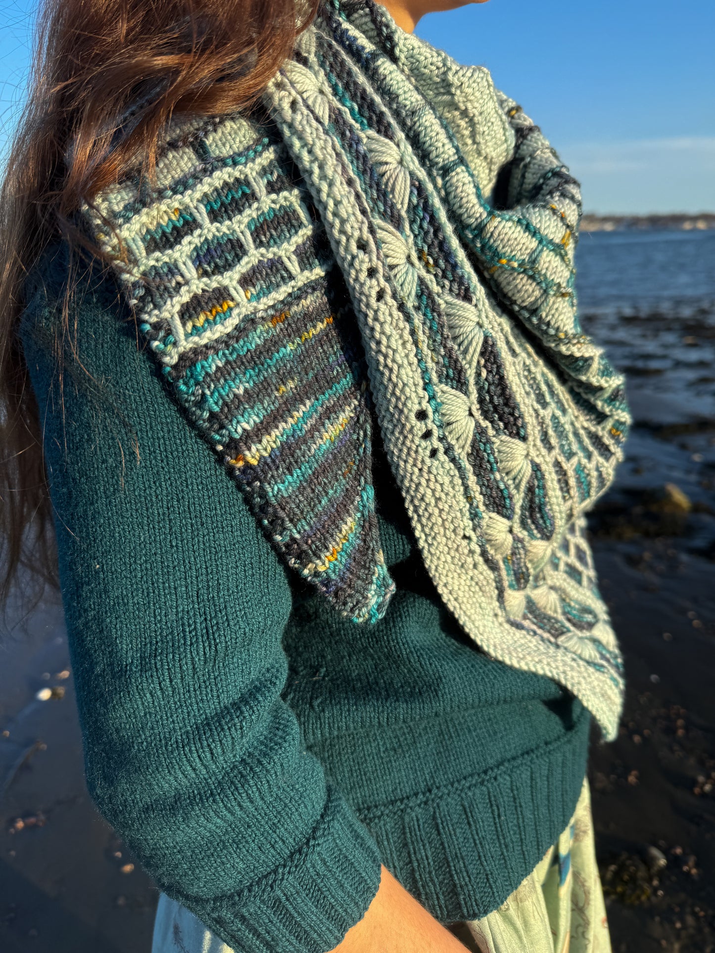 Ocean's Edge Shawl - Knitting Pattern Digital Dowload.