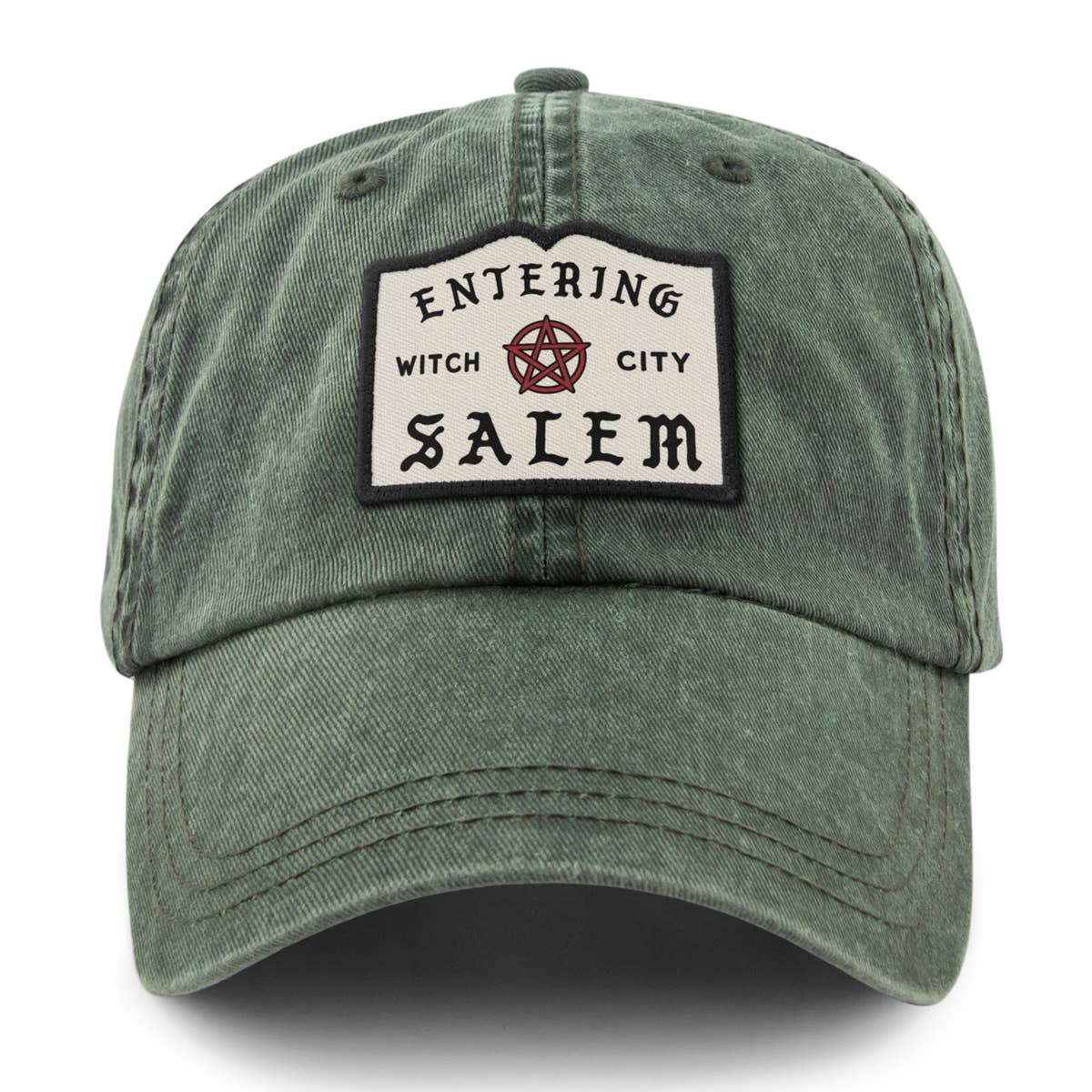 Entering Salem Washed Baseball Hat in Charcoal