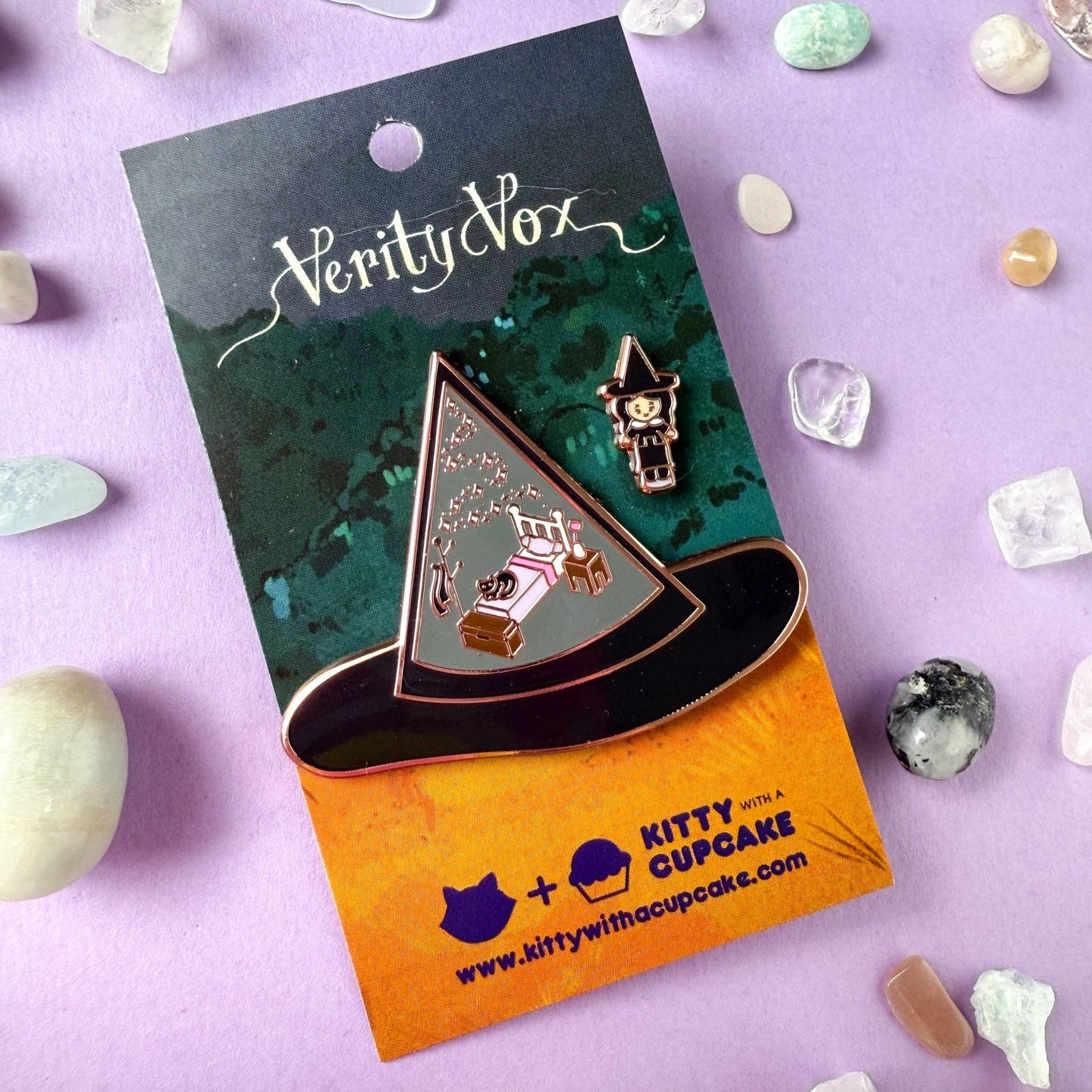 Verity Vox Hat Enamel Pin Set