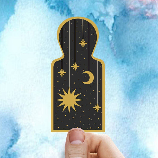 Galaxy Keyhole Vinyl Sticker: Die Cut Unpackaged