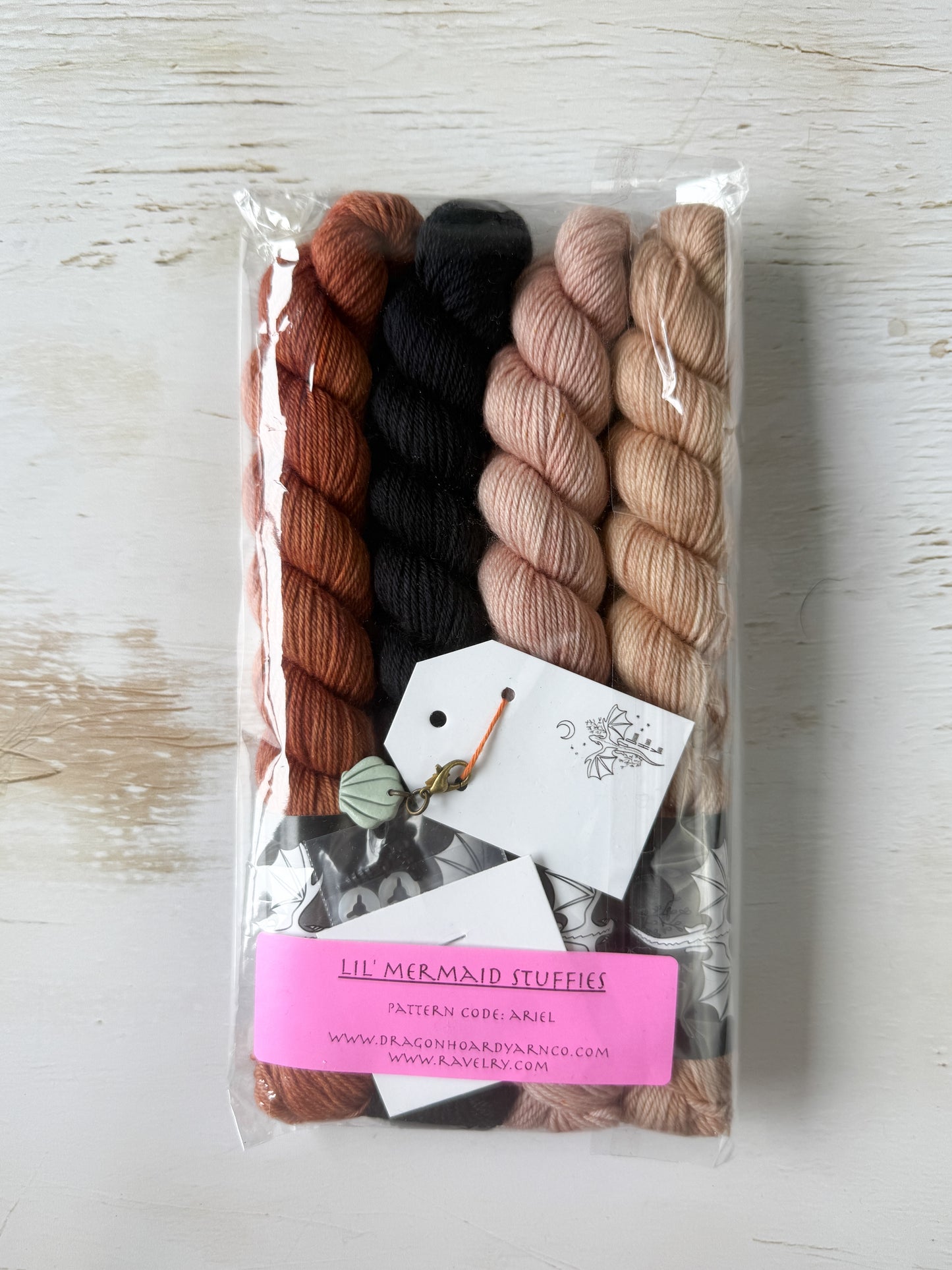 LiL' Mermaid Stuffie Mini Skein Set by Dragon Hoard Yarn