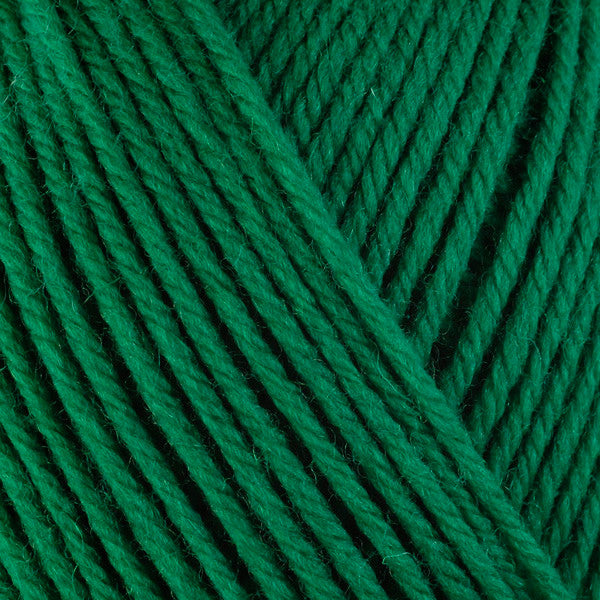 Close-up of Christmas green yarn.