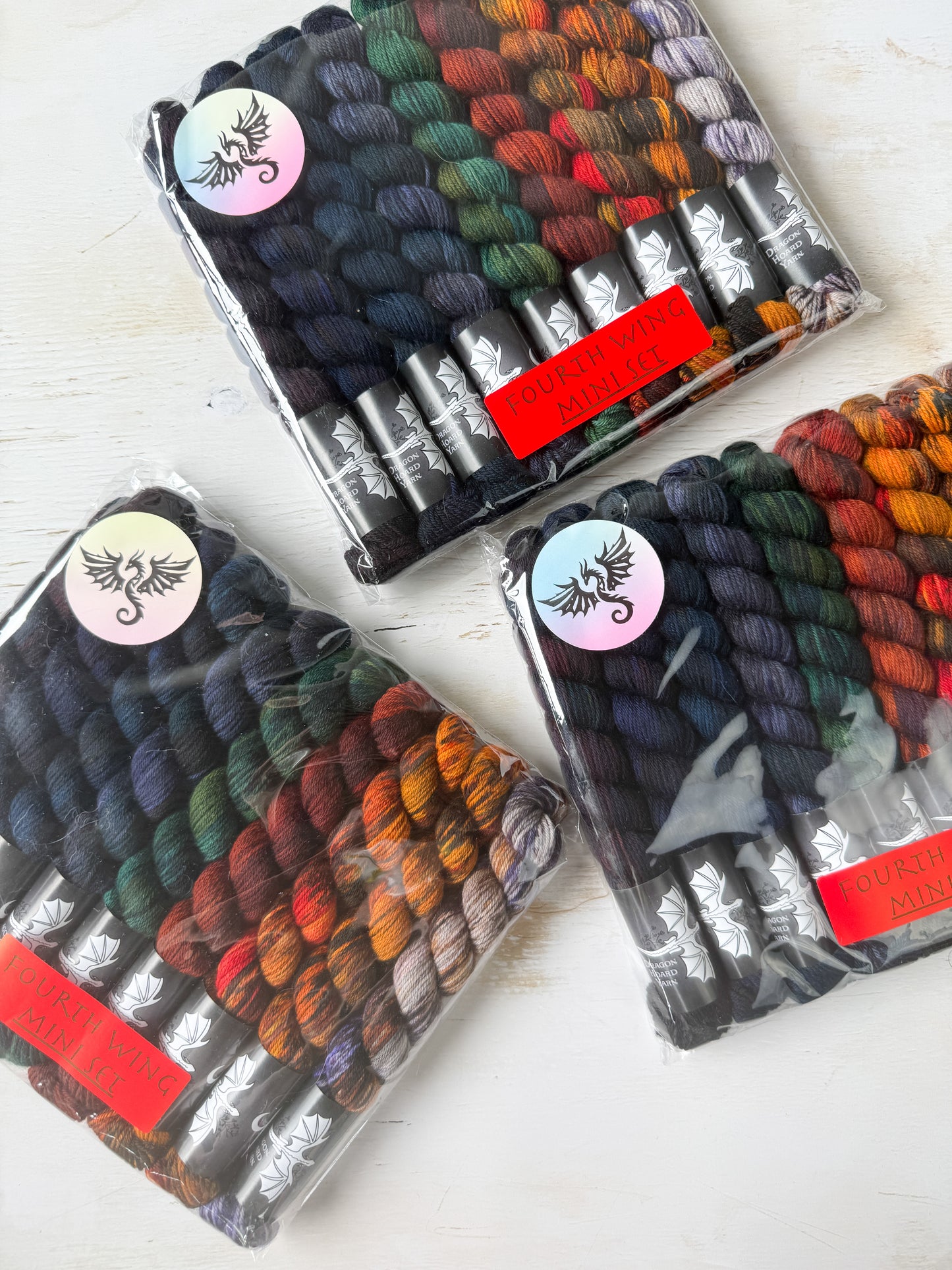 Fourth Wing Mini Skein Set by Dragon Hoard Yarn
