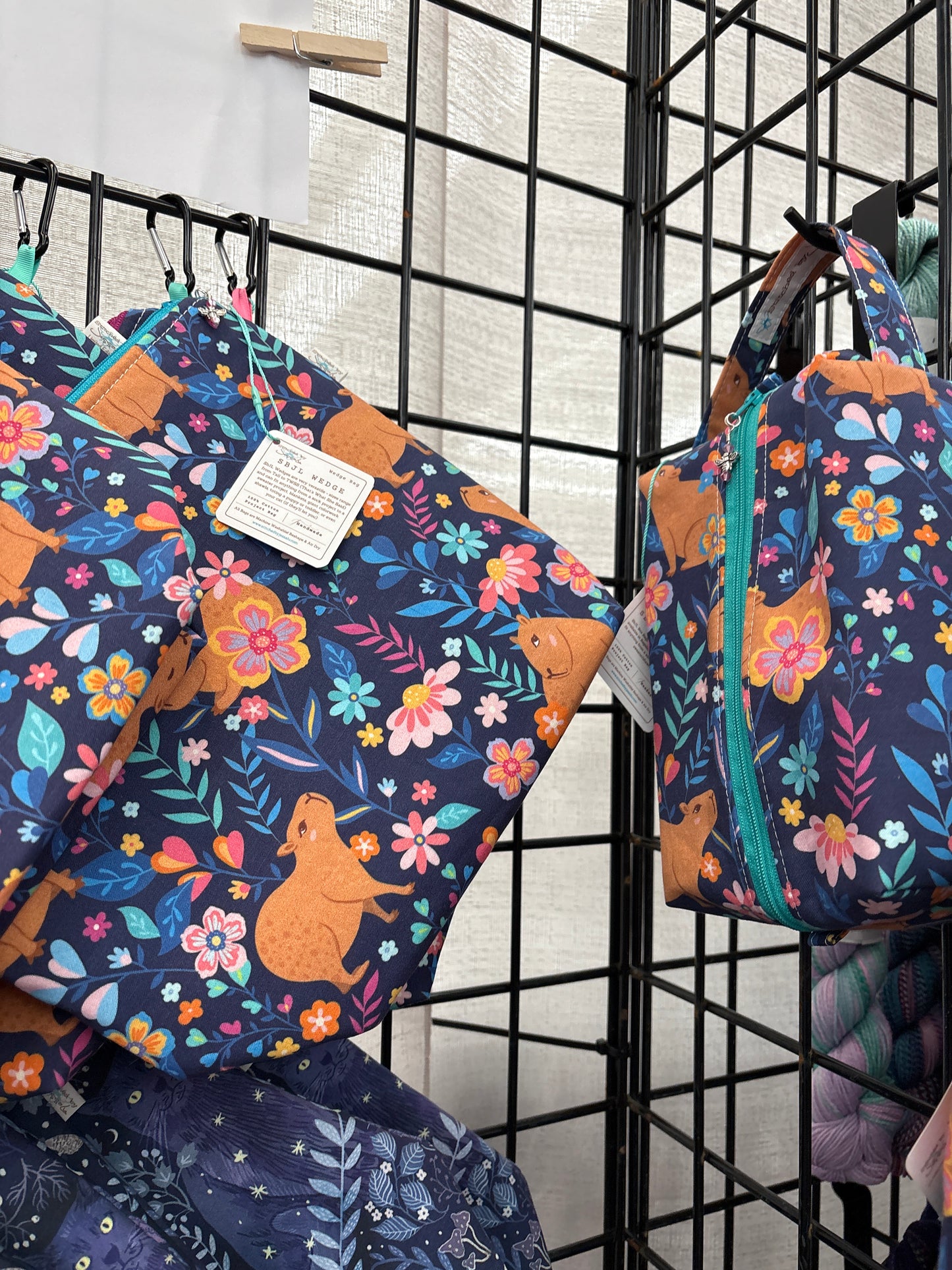 Playful Capybaras Project Bags by Stitched by JessaLu