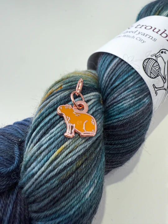 Capybara Charm / Stitch Marker / Progress Keeper by Toil & Trouble