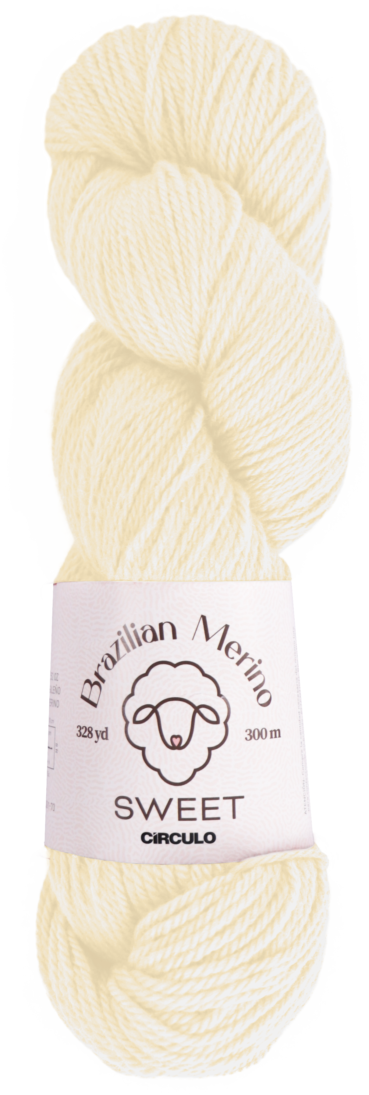 Cream-colored yarn skein with 'Circulo' label on a white background