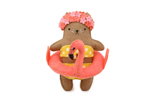 Flamingo Cat - Felt Doll Kit