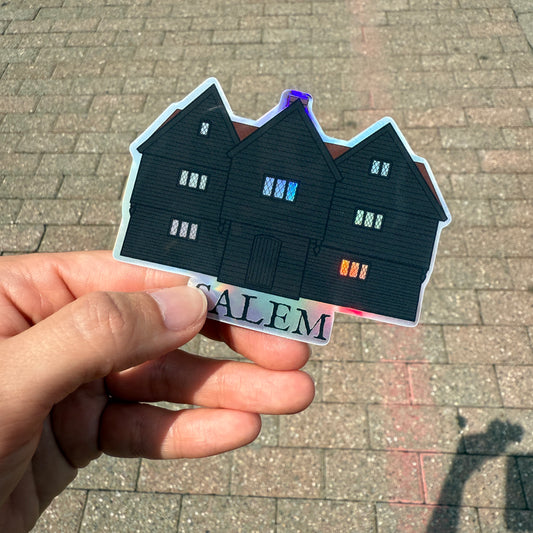 Salem Witch House Holographic Sticker