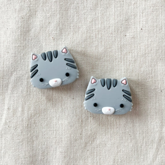 Gray Cat | Stitch Stoppers By Toil & Trouble