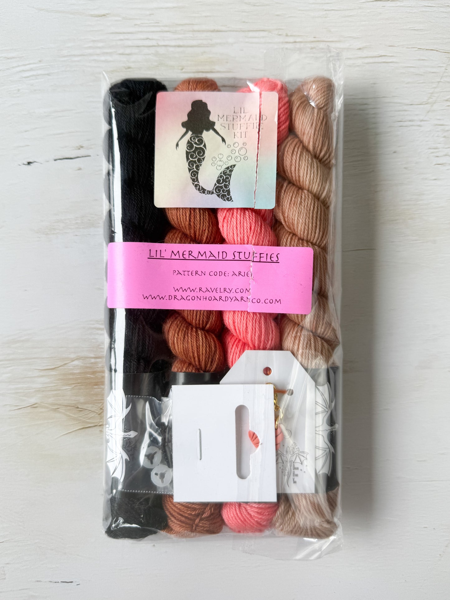 LiL' Mermaid Stuffie Mini Skein Set by Dragon Hoard Yarn