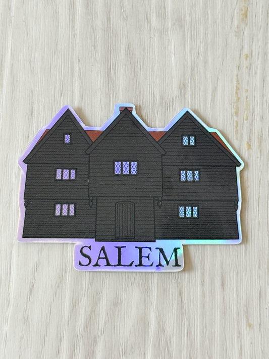 Salem Witch House Holographic Sticker