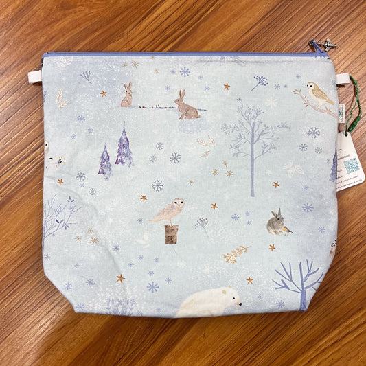 Winter Wonderland Forest Animals Tall Wedge Project Bag by JessaLu