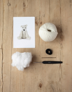 Mini Piotr the Polar Bear Crochet Kit