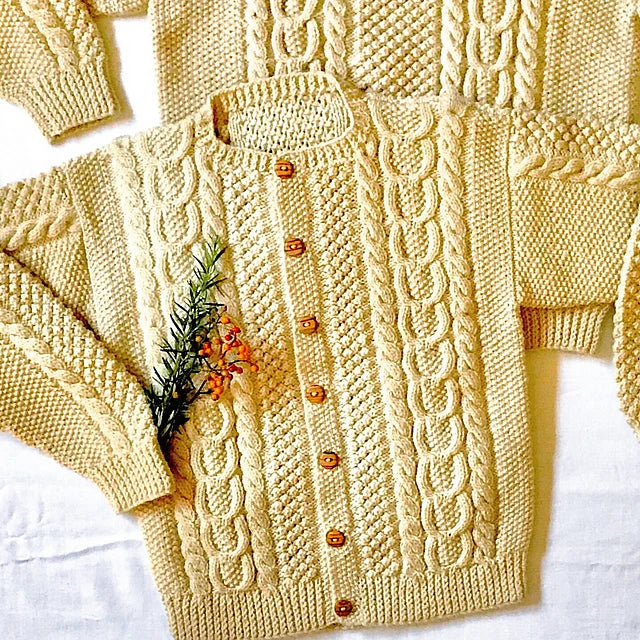 #20 Adult's Aran Sweaters Knitting Pattern - Yankee Knitter Designs