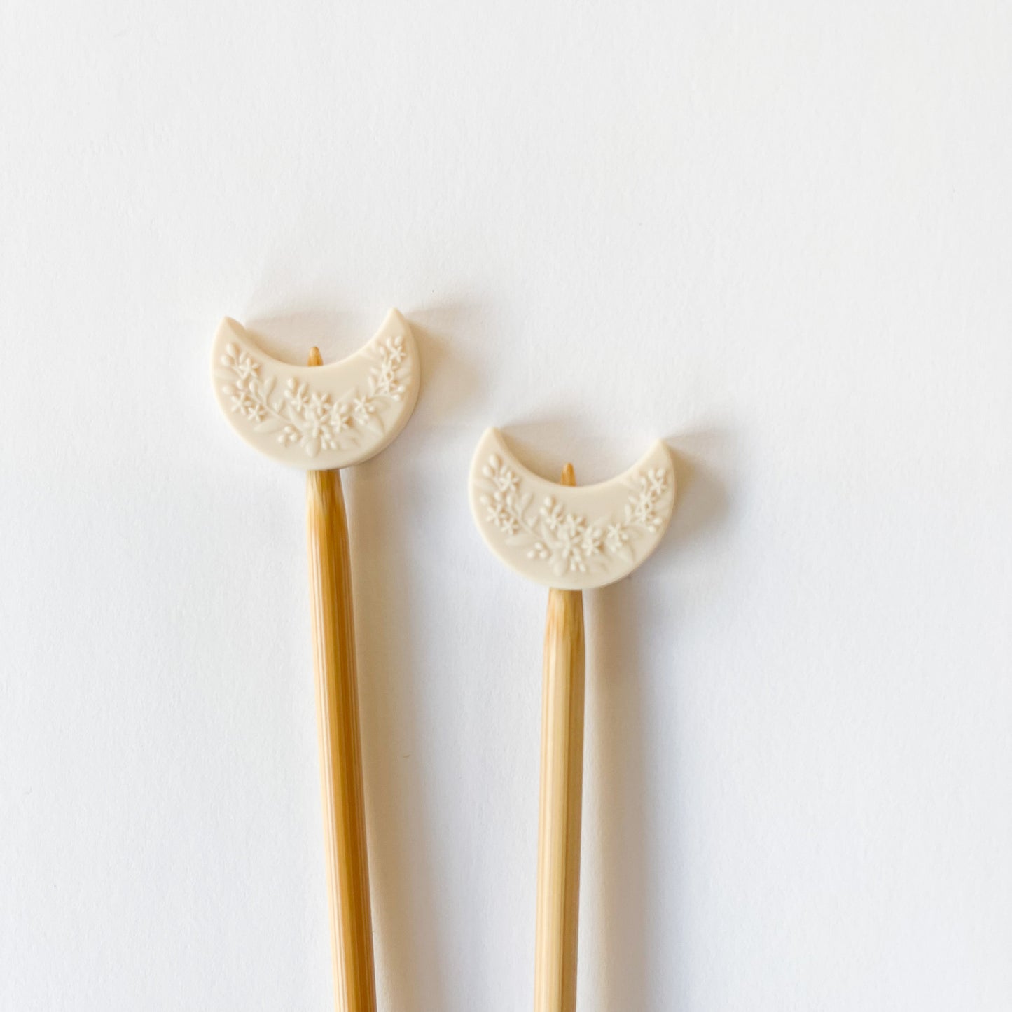 Floral Crescent Moon | Stitch Stoppers By Toil & Trouble