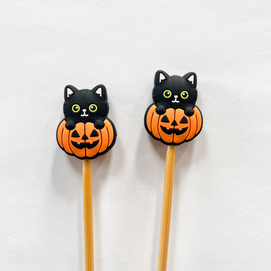 Pumpkin Cat | Stitch Stoppers By Toil & Trouble