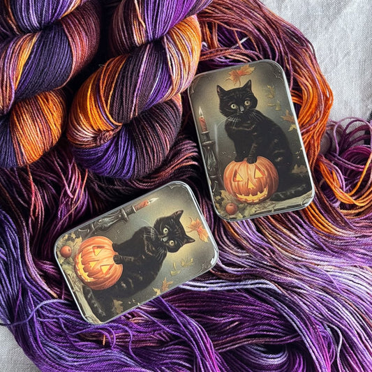 Exclusive Pumpkin Kitty Notions Tin