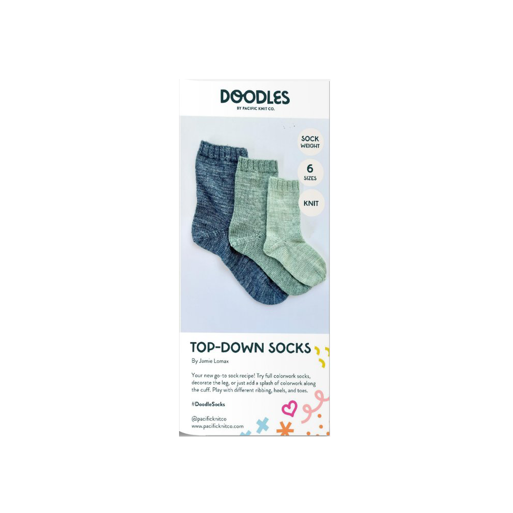 Base Doodle Top-Down Socks - Fingering Weight - Create Your Own Design