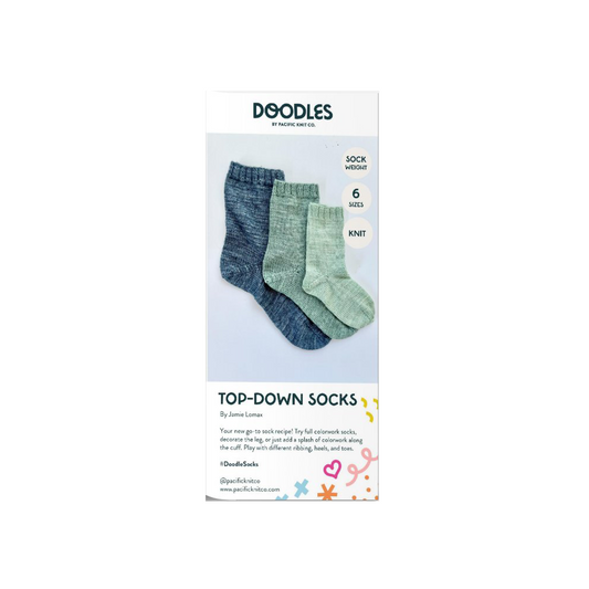 Base Doodle Top-Down Socks - Fingering Weight - Create Your Own Design