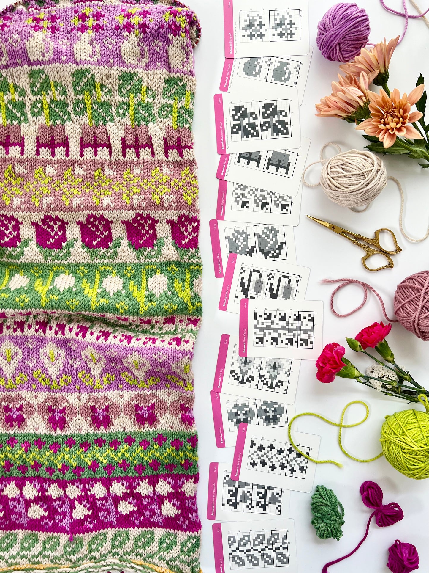 Botanical Doodle Deck Expansion Pack - Colorwork Knitting Charts