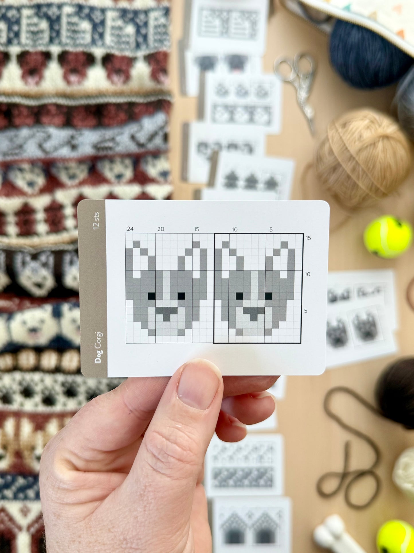 Dog Doodle Card Deck Expansion - Colorwork Knitting Charts