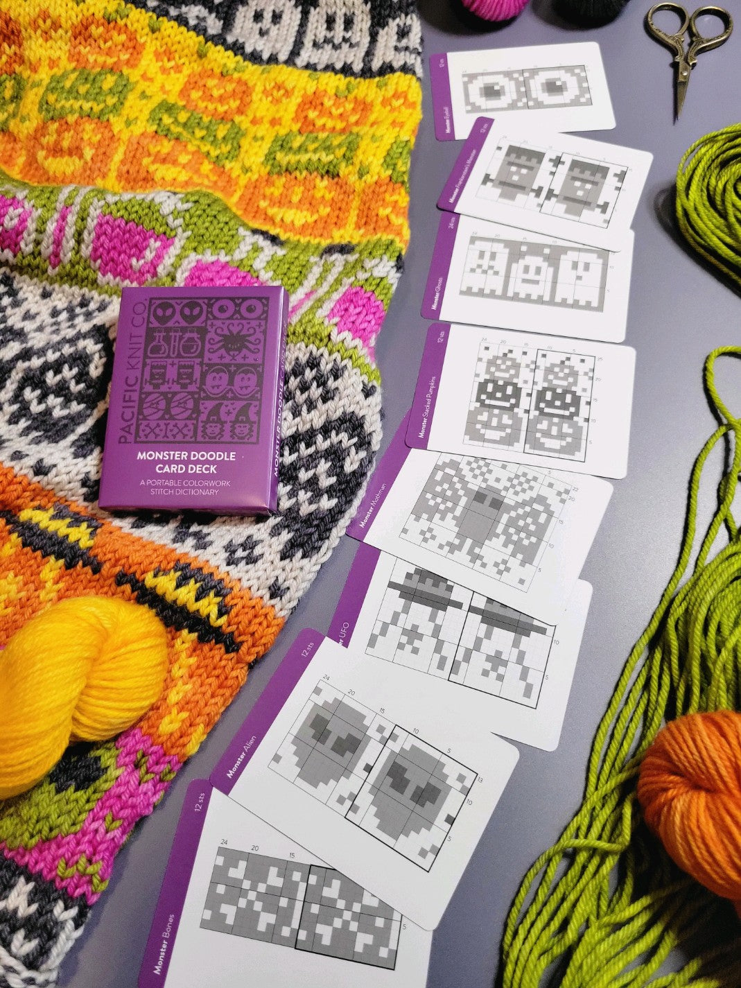 Monster Doodle Card Deck Expansion - Colorwork Knitting Charts