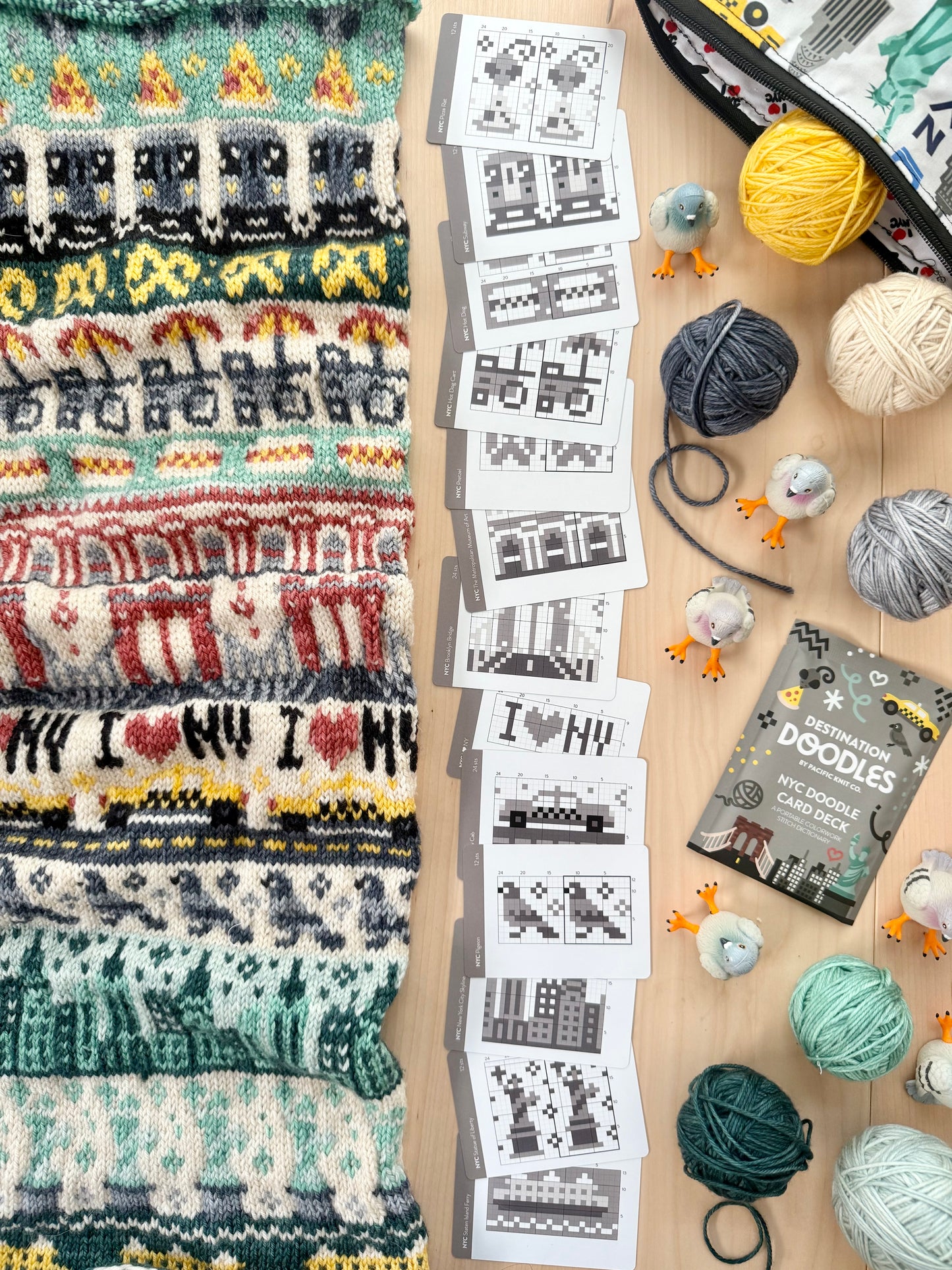 New York Doodle Card Deck Expansion - Colorwork Knitting Charts