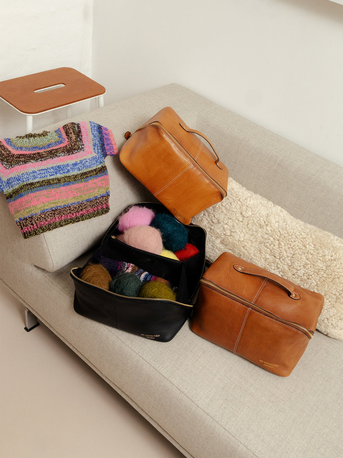 Project 10 Re:Designed Leather Project Bag