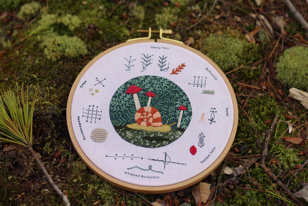 Forest Floor Embroidery Stitch Sampler By Kiriki Press