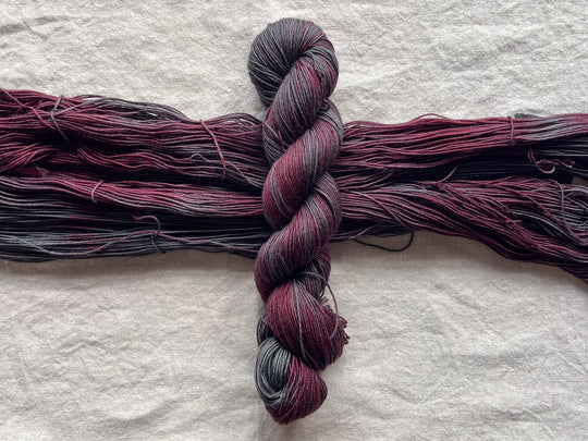 Toil & Trouble Yak Skellington - Merino Yak Sock
