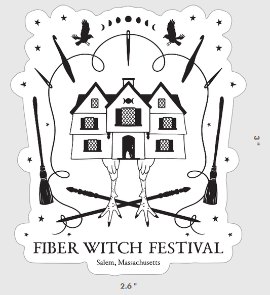 Holographic or White Fiber Witch Festival Sticker