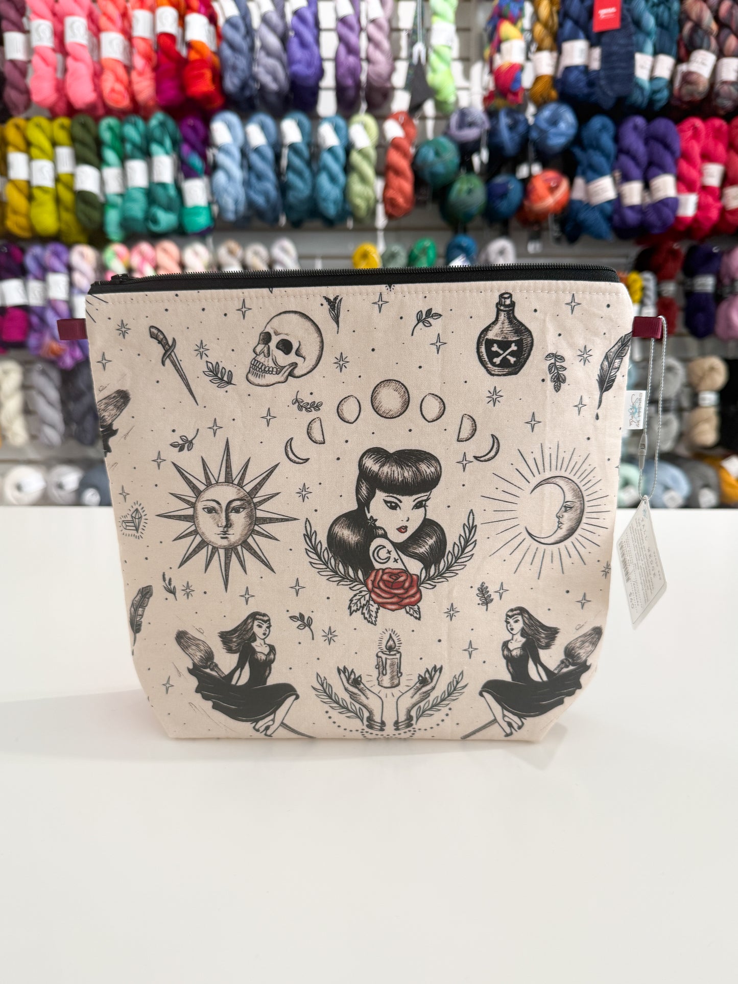 Witchy Flash Tattoos Project Bag by JessaLu