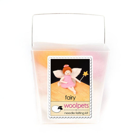 Woolpets Fairy with a Star Wand Needle Felting Kit in a takeout style box