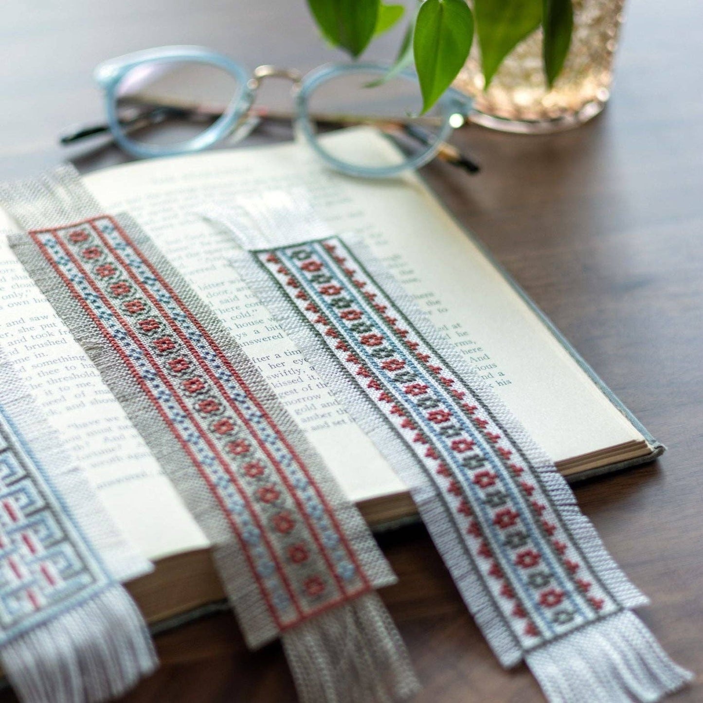 Folk Fabric Sampler Bookmark Cross Stitch Kit