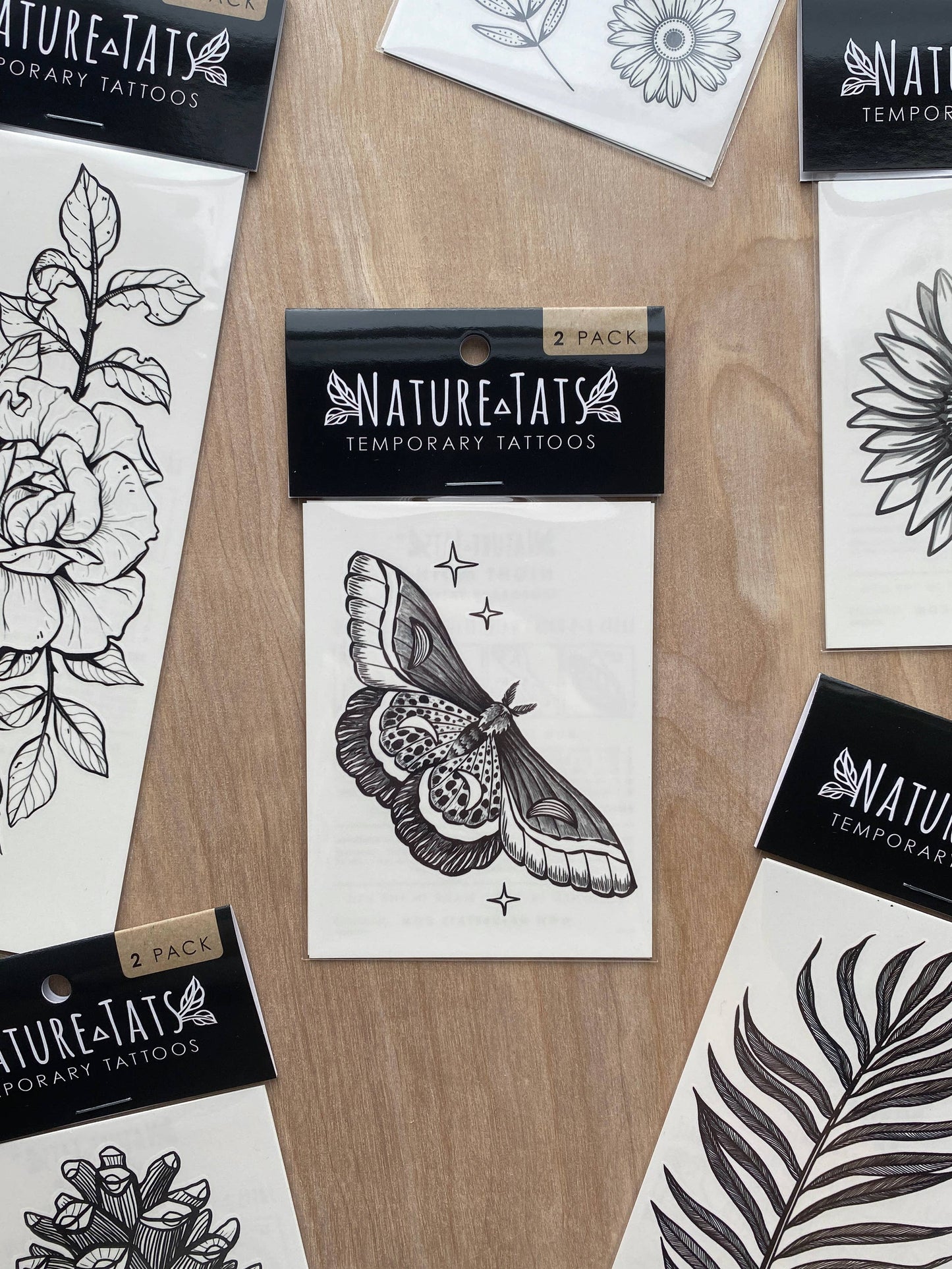 Night Moth Temporary Tattoo: 1-Pack