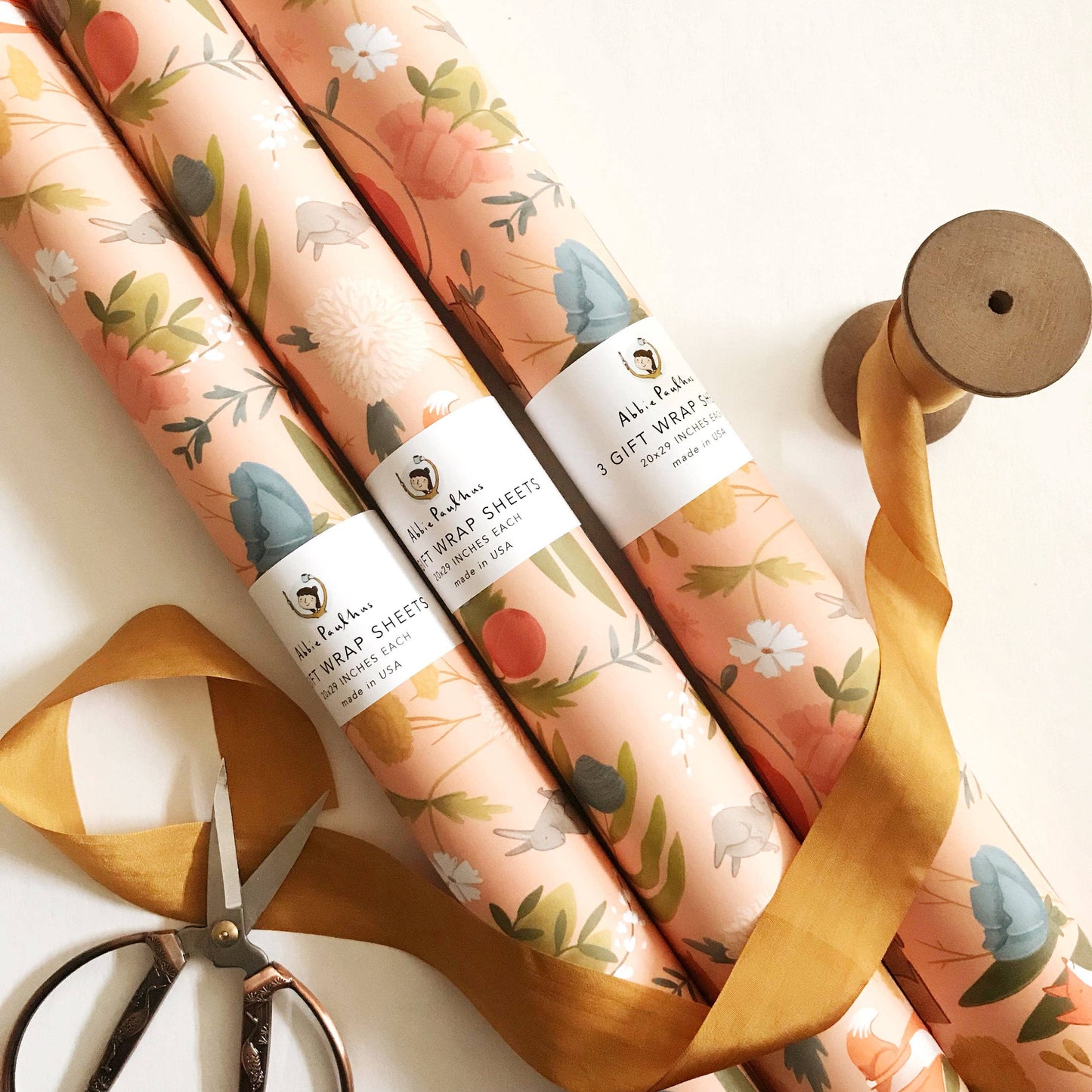 Dancing Animal Wrapping Paper - 3 sheet roll